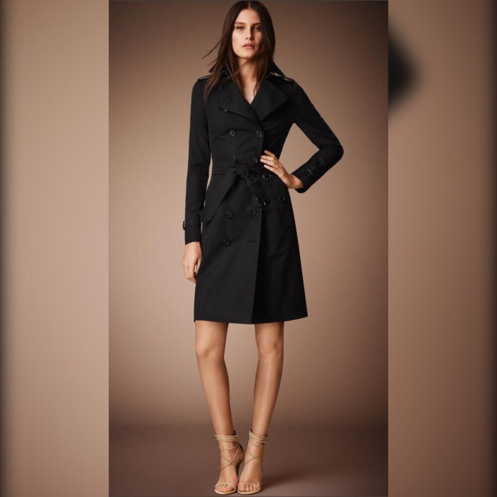 Burberry London Sandringham Trench Coat Long Length - Black - UK2/US0/ITA34/GER3